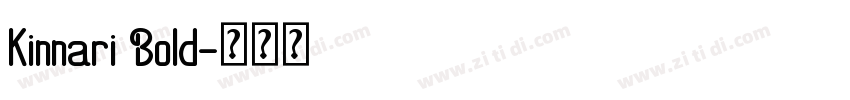 Kinnari Bold字体转换